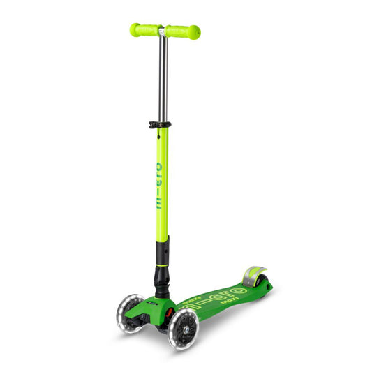 Patinete Micro Maxi Deluxe Plegable Neon LED Verde