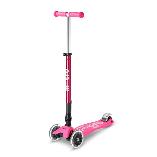 Patinete Micro Maxi Deluxe Plegable LED Rosa Chicle