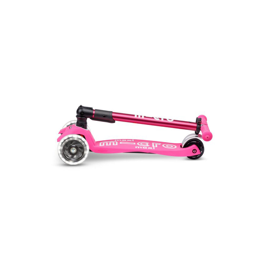 Patinete Micro Maxi Deluxe Plegable LED Rosa Chicle