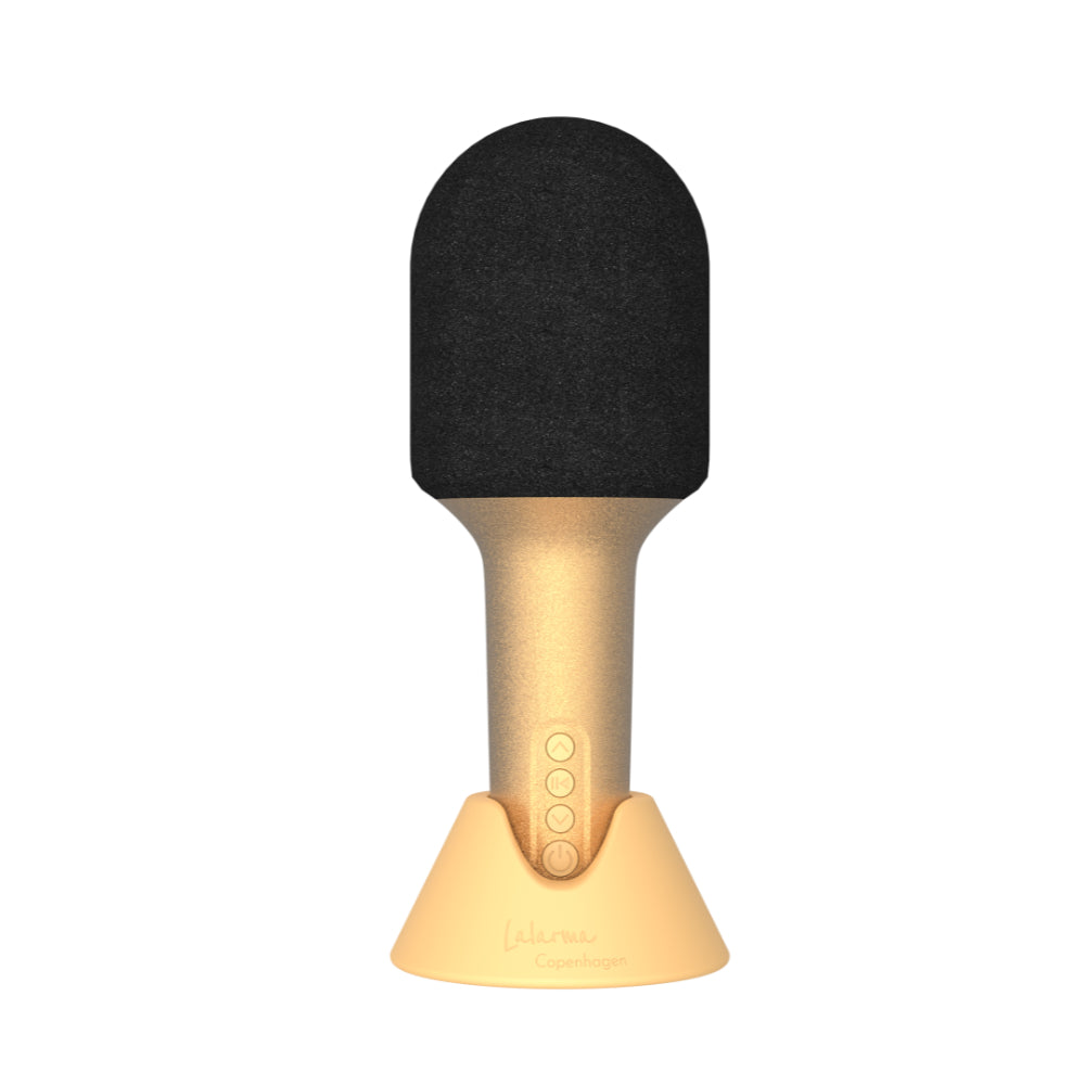 Micrófono altavoz con purpurina - Lalarma Dorado
