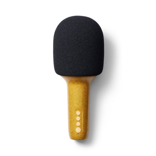 Micrófono altavoz con purpurina - Lalarma Dorado