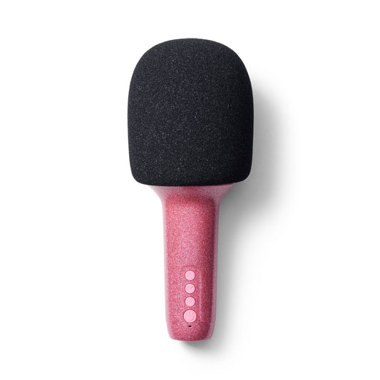 Micrófono altavoz con purpurina - Lalarma Rosa