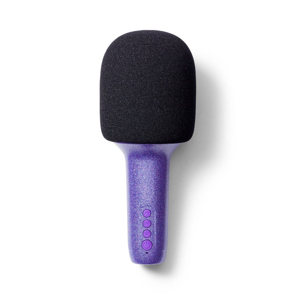 Micrófono altavoz con purpurina - Lalarma Violeta