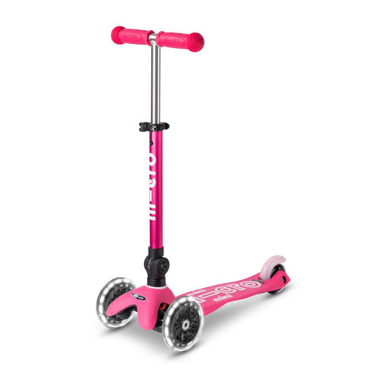 Patinete Micro Mini Deluxe Plegable LED Rosa