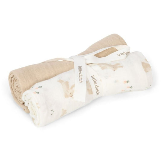 Muselina algodón 70x70 Little Dutch - Newborn Naturals - Baby Bunny
