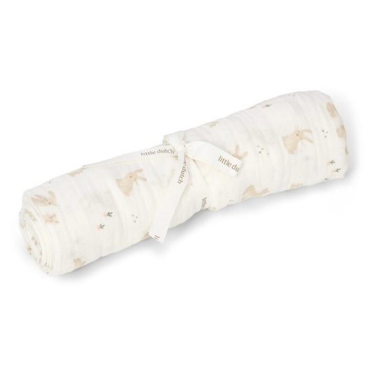 Muselina algodón 120x120 Little Dutch - Baby Bunny