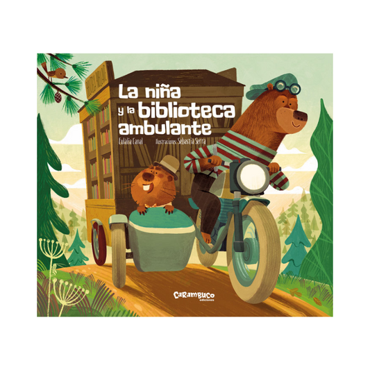 La niña y la biblioteca ambulante