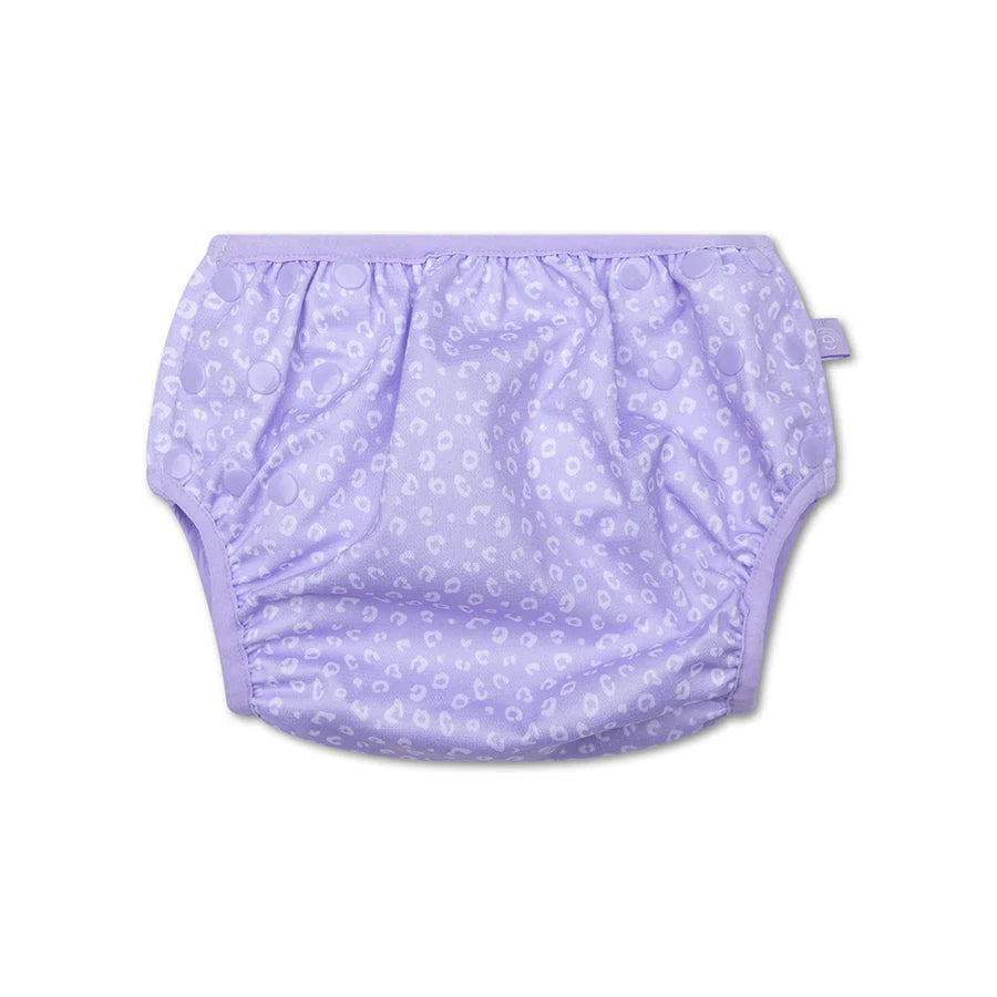 Bañador Pañal Swim Essentials - Leopard Lila