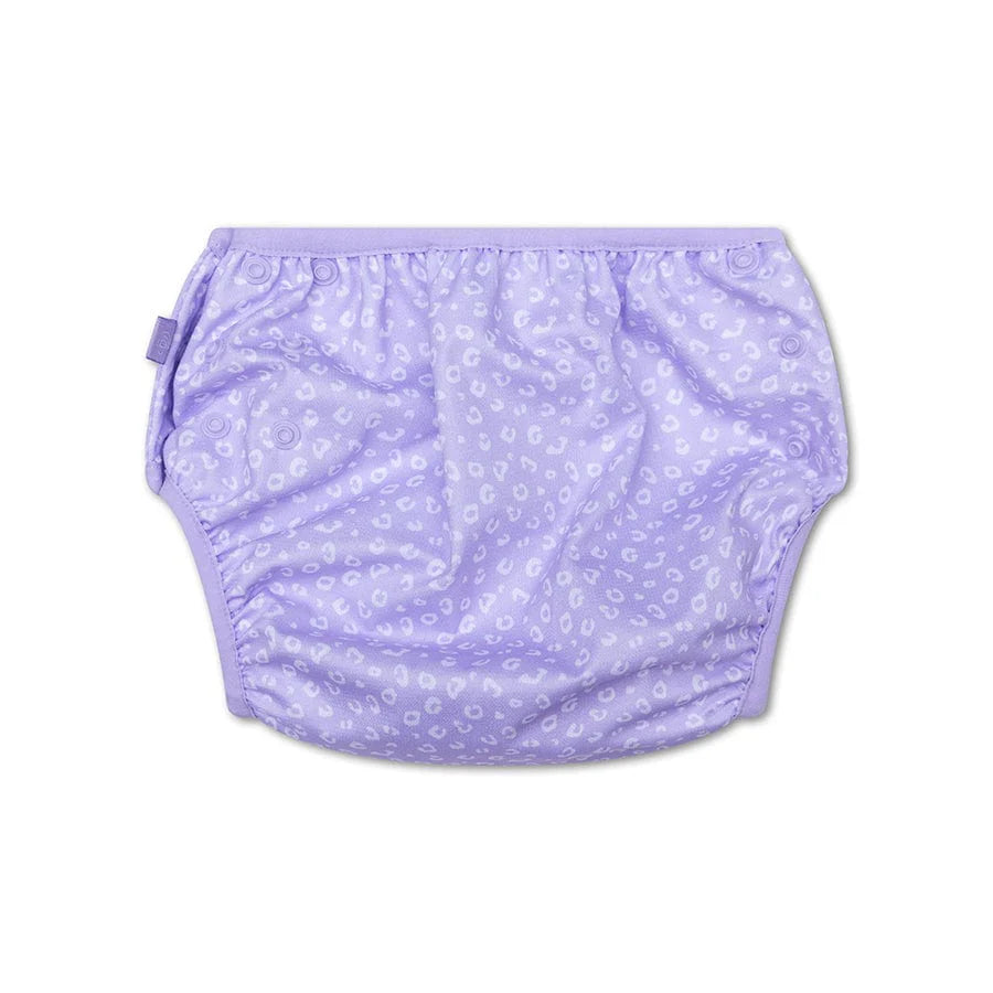 Bañador Pañal Swim Essentials - Leopard Lila