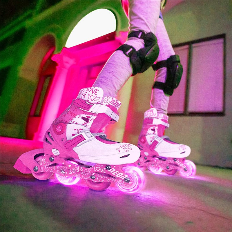 Patines Combo Neón Rosa T34-37 Yvolution