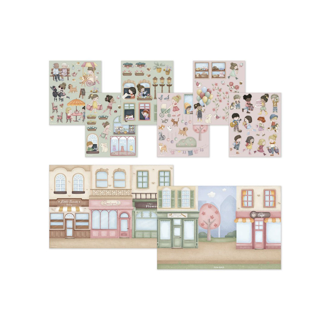 Libro de pegatinas Little Dutch - Rosa's shopping
