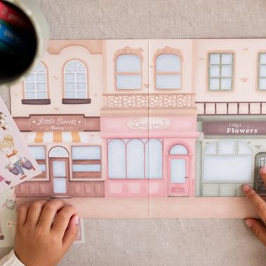 Libro de pegatinas Little Dutch - Rosa's shopping