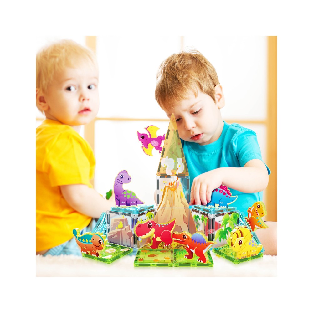 Bloques magnéticos Picasso Tiles Dinosaurios 26 piezas - Cefa Toys