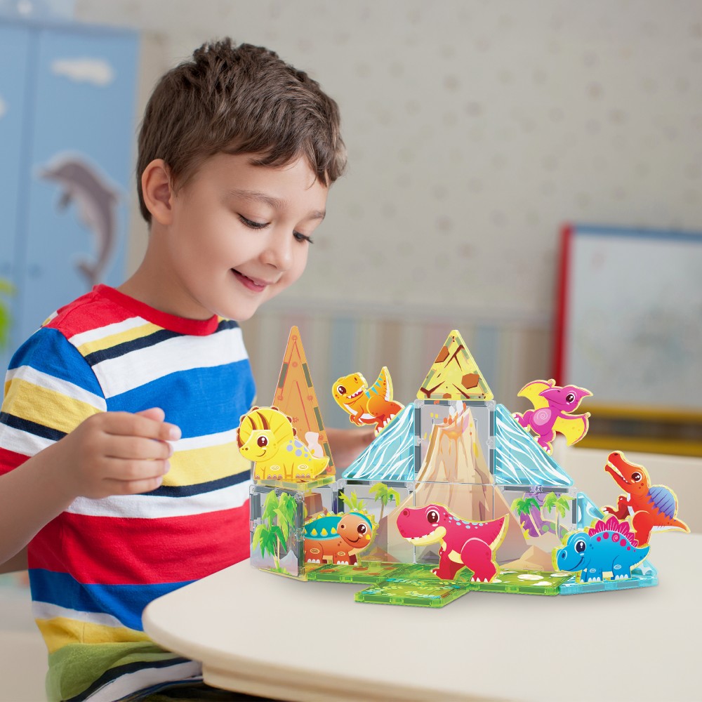 Bloques magnéticos Picasso Tiles Dinosaurios 26 piezas - Cefa Toys