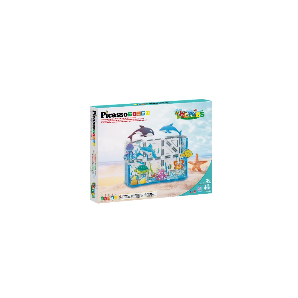 Bloques magnéticos Picasso Tiles Océano 26 piezas - Cefa Toys