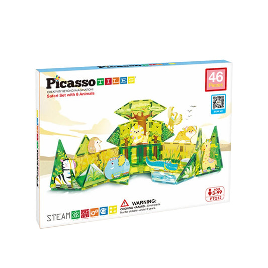 Bloques magnéticos Picasso Tiles Safari 8 figuras - Cefa Toys