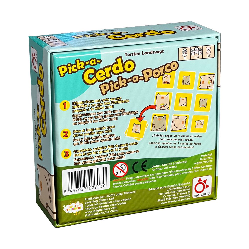 Juego de cartas Pick a Cerdo - Mercurio