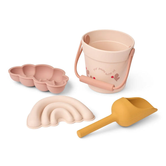 Set de playa silicona mini Liewood Butterfly / Apple blossom