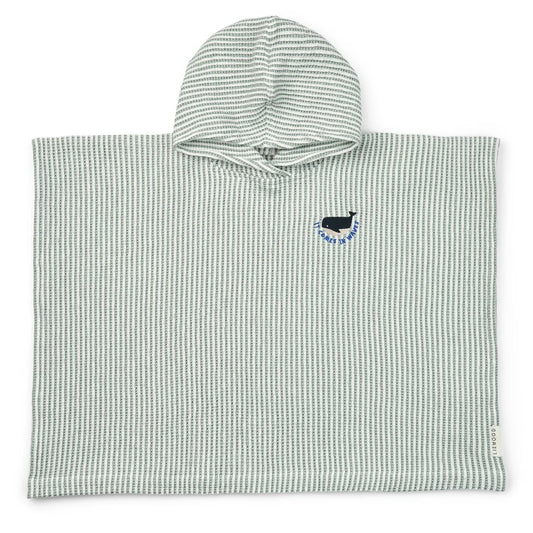 Poncho Paco Liewood Stripes Tuscany Peppermint Creme