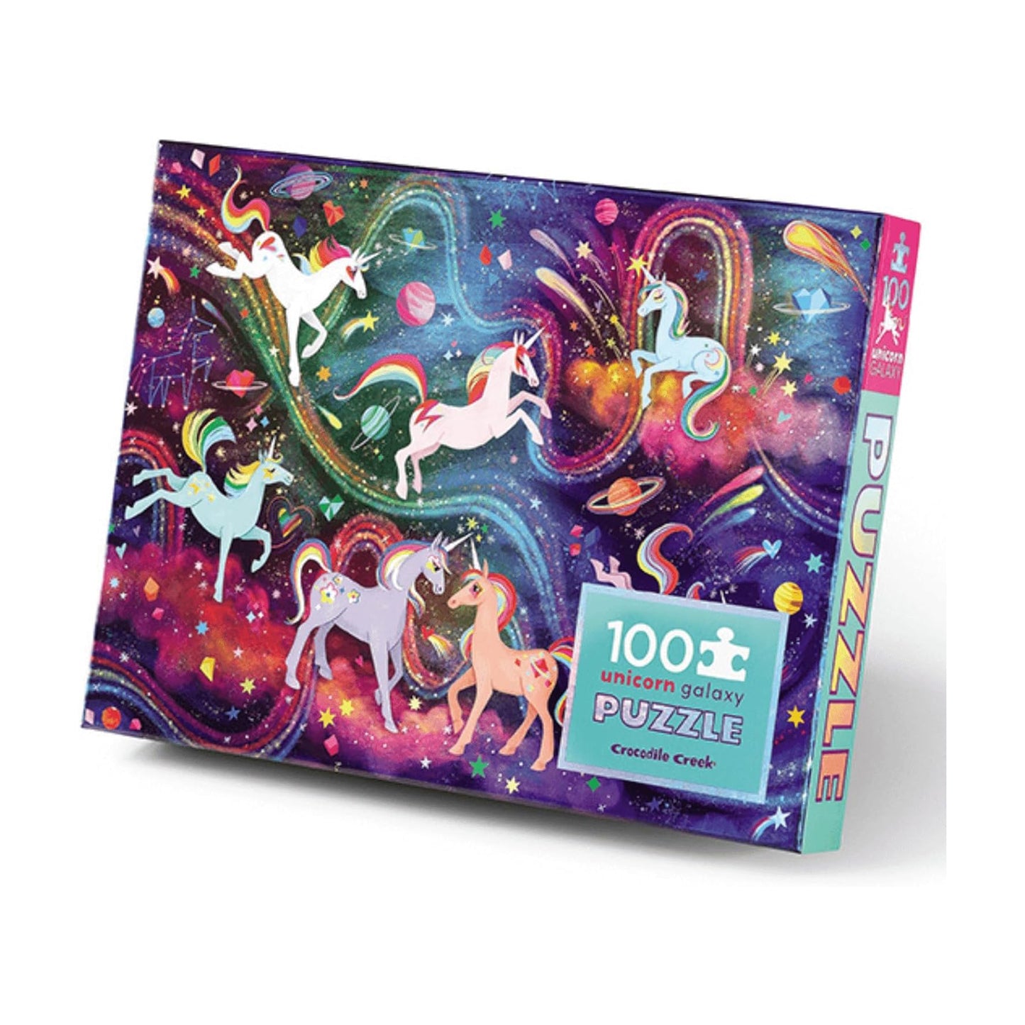 Puzzle holográfico 100 piezas Crocodile Creek - Unicorn Galaxy