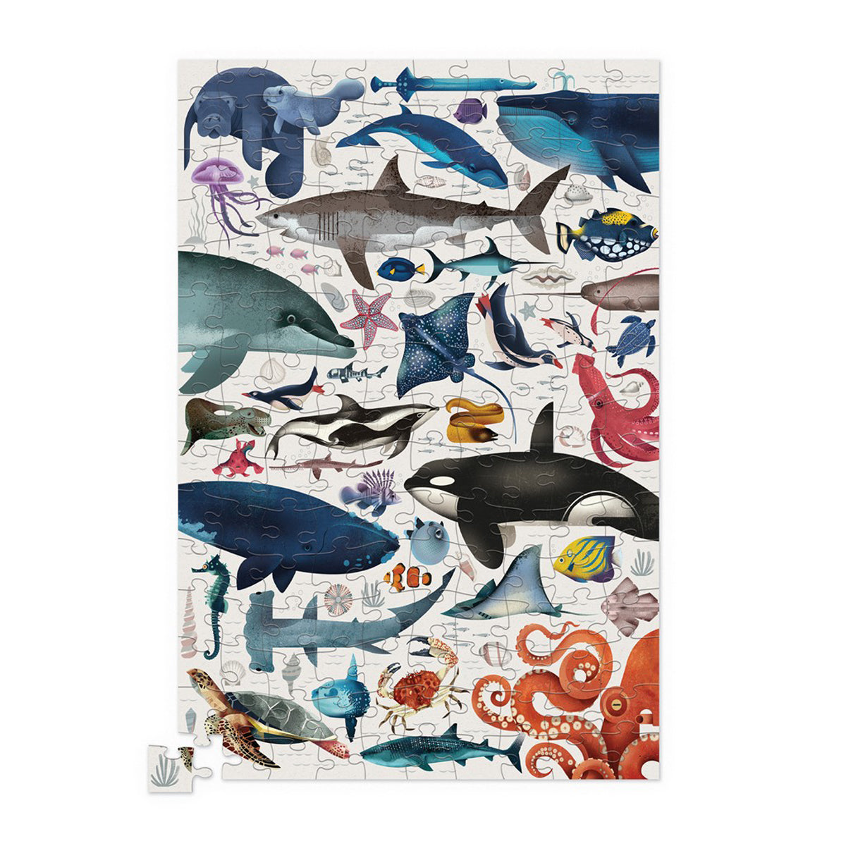 Puzzle 150 piezas caja metálica Crocodile Creek - Ocean Animals