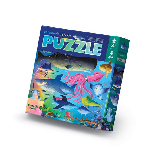 Puzzle holográfico 60 piezas Crocodile Creek - Sharks
