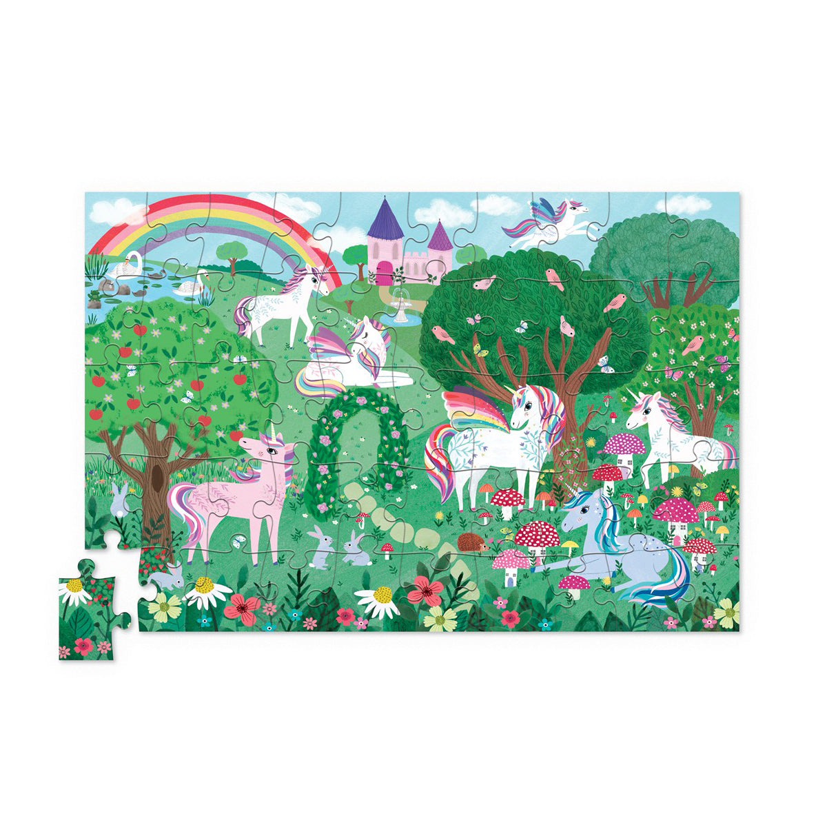 Puzzle 50 piezas caja metálica Crocodile Creek - Unicorn Dreams