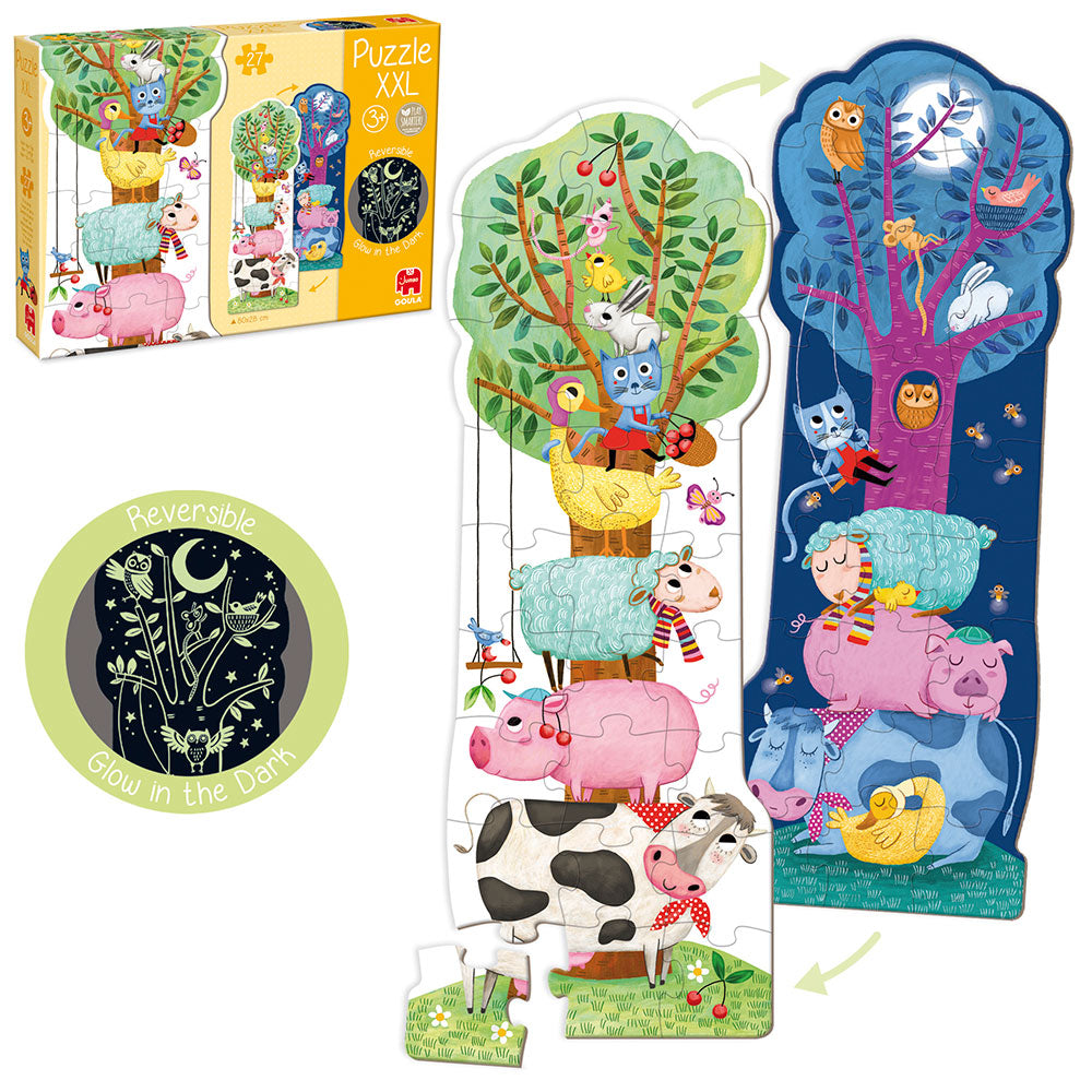 Puzzle XXL reversible Granja Día y Noche - Goula