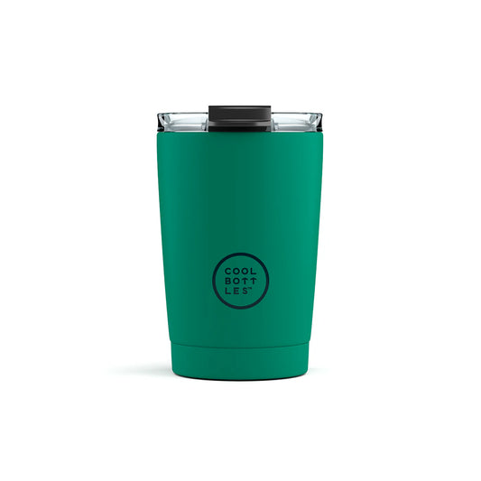 Vaso de Acero Inoxidable 330ml Cool Bottles Colors - Vivid Quetzal