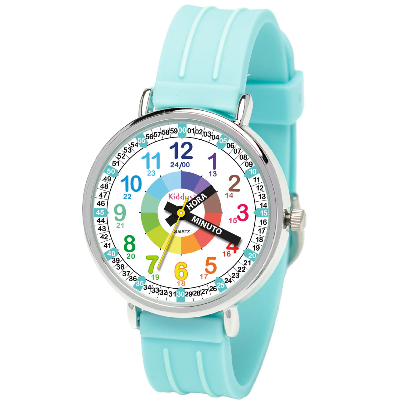 Reloj para aprender la hora Kiddus - Turquoise