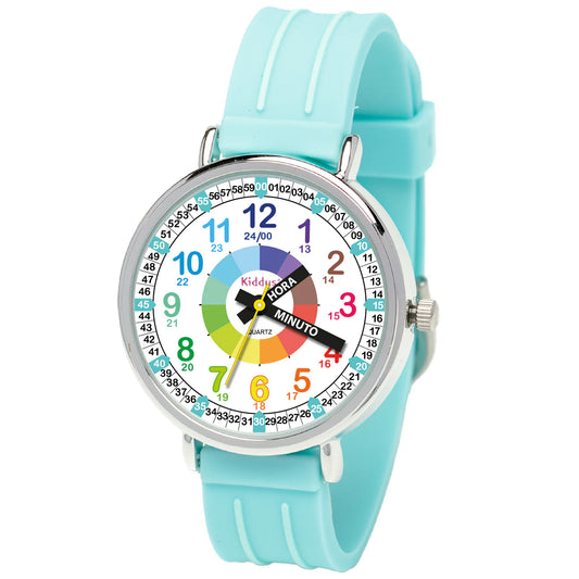 Reloj para aprender la hora Kiddus - Turquoise