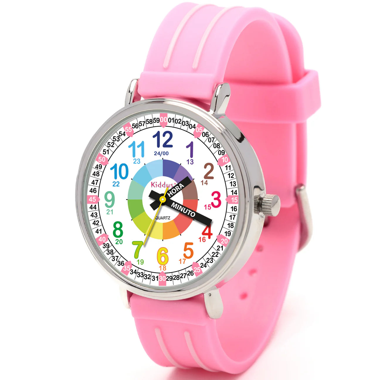 Reloj para aprender la hora Kiddus - Pink