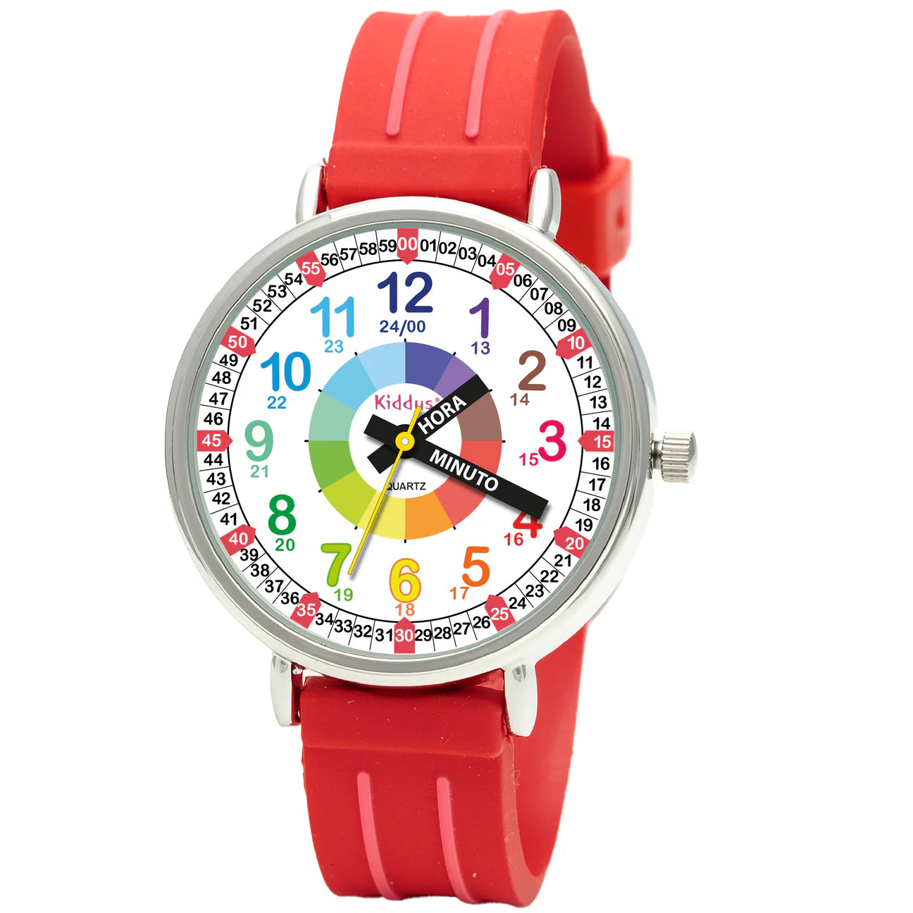 Reloj para aprender la hora Kiddus - Red