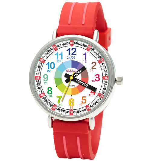 Reloj para aprender la hora Kiddus - Red