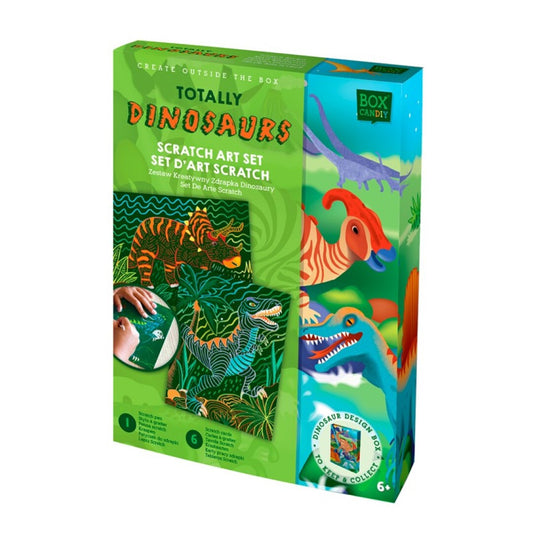 Set láminas de rascar dinosaurios - Box CanDIY