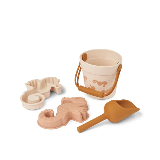 Set de playa silicona mini Liewood Seahorse / Apple blossom