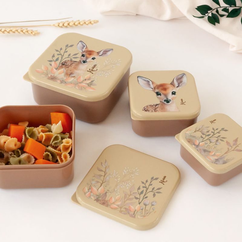 Set cajas almuerzo Beige Kiokids