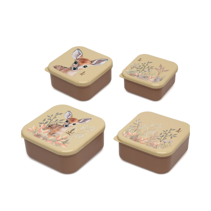 Set cajas almuerzo Beige Kiokids