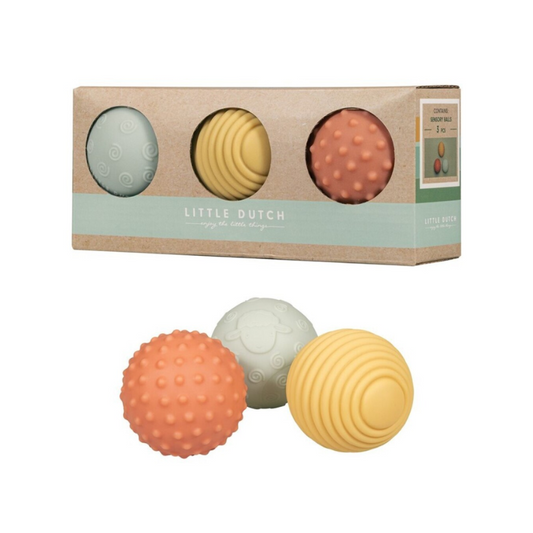 Set 3 pelotas sensoriales Granja Little dutch