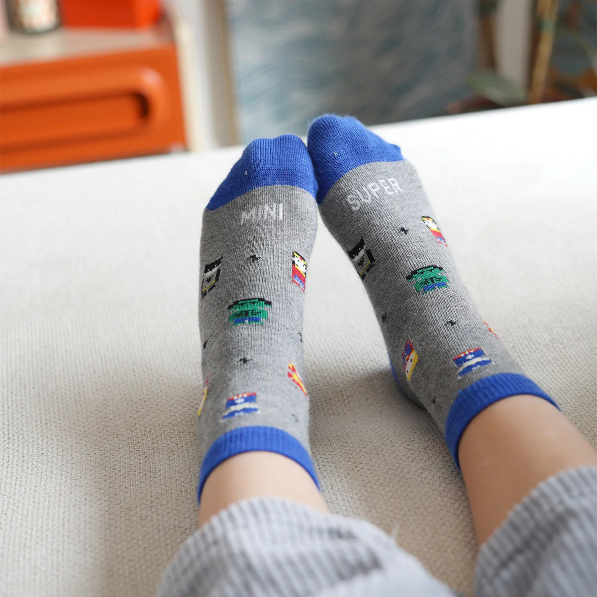 Calcetines a juego "Papi y mini héroe"
