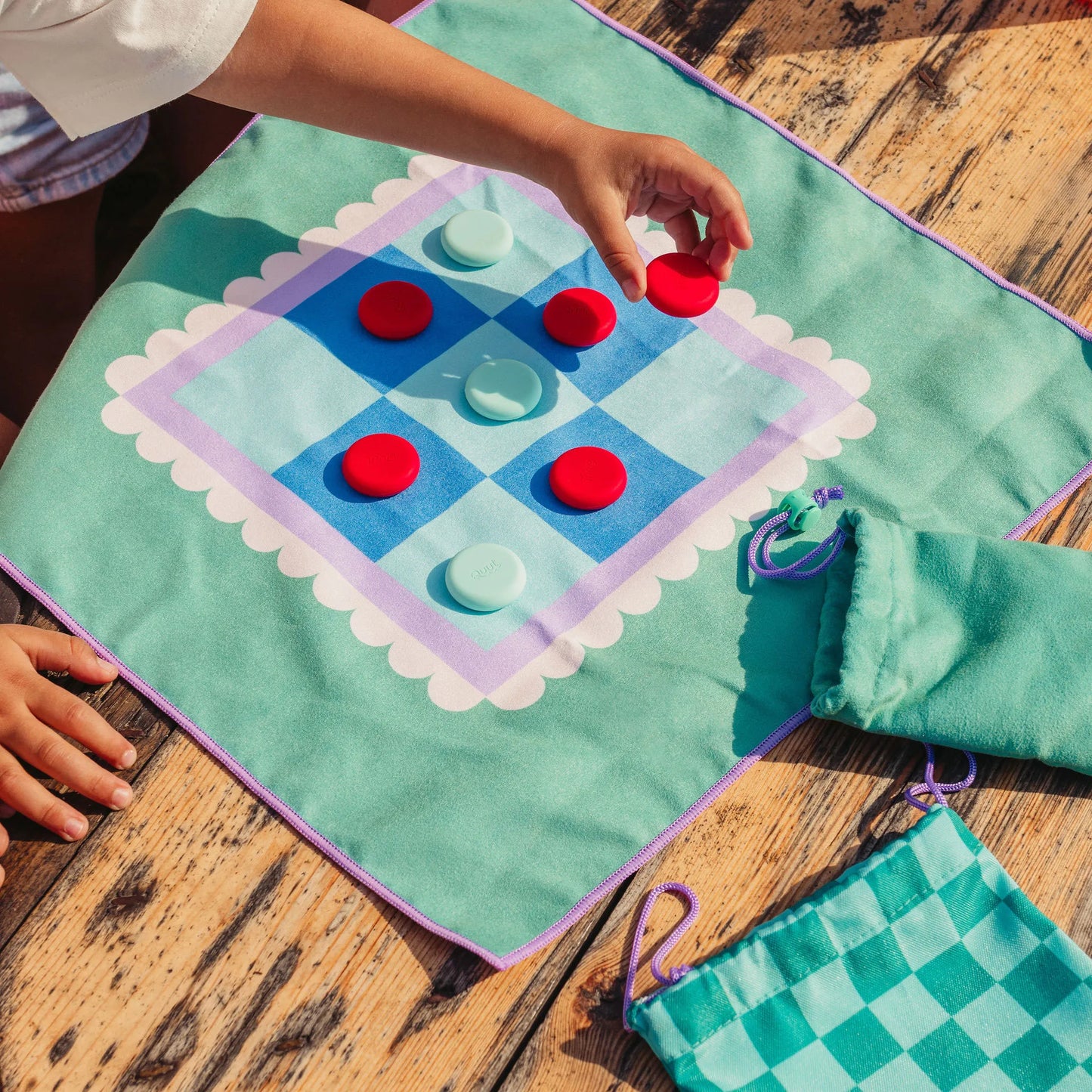 Juego de viaje 2 en 1 Quut - Tic Tac Toe.