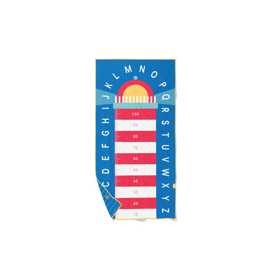Toalla Playa Microfibra Quut - Lighthouse Blue.