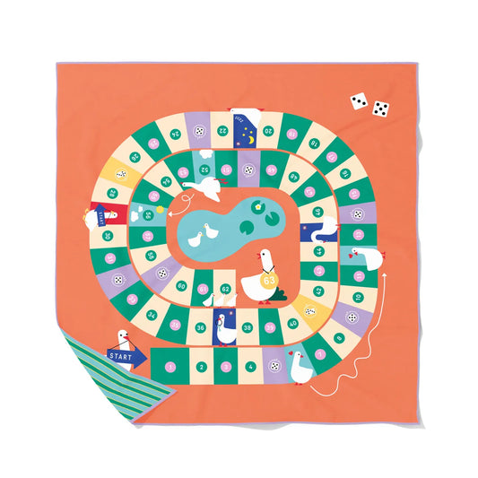 Toalla Playa Microfibra 180x180 Quut - Game of the goose.