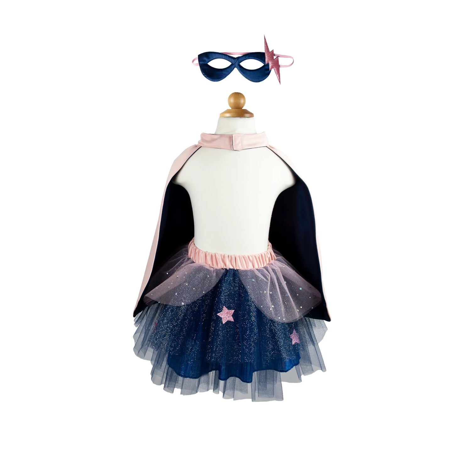 Disfraz tutú, capa y máscara pink/navy - Great Pretenders
