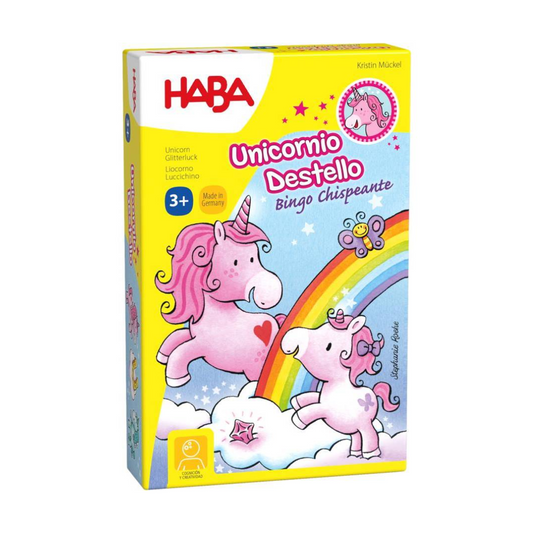 Juego de mesa - Unicornio Destello – Bingo Chispeante Haba