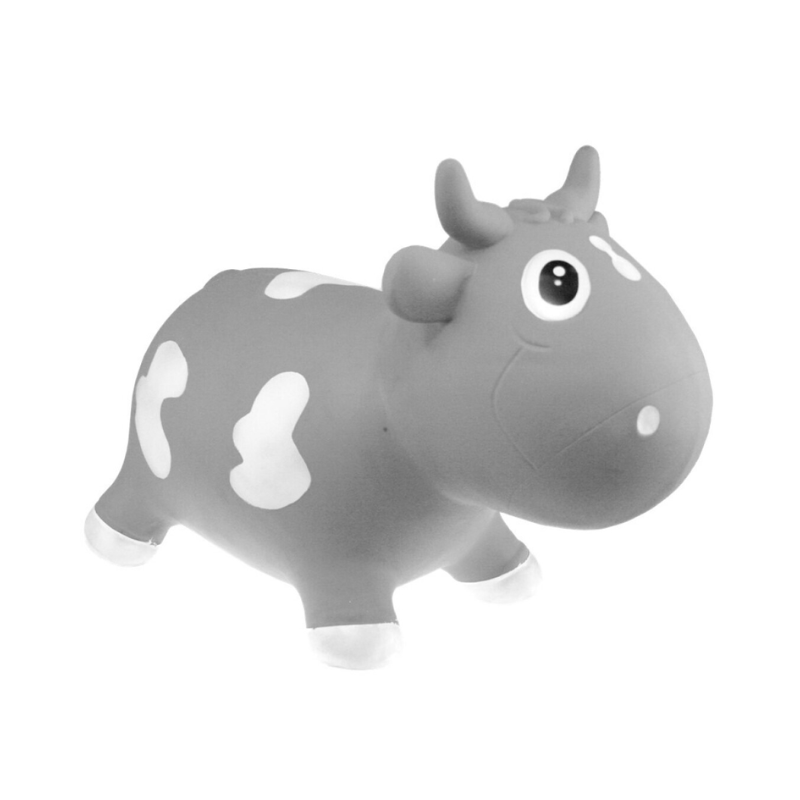 Vaca hinchable saltarina Gris Kidzzfarm