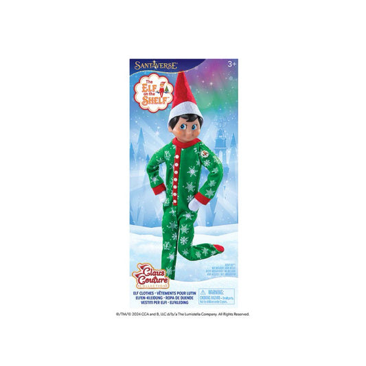 The Elf on the Shelf: Accesorios Polares Vestuario Claus, Pijama Copos de Nieve