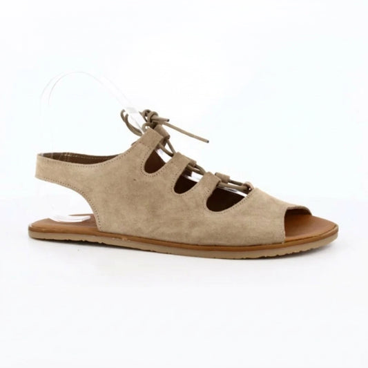 Sandalias Barefoot Adulto Vivant - Ebano Serraje Camello