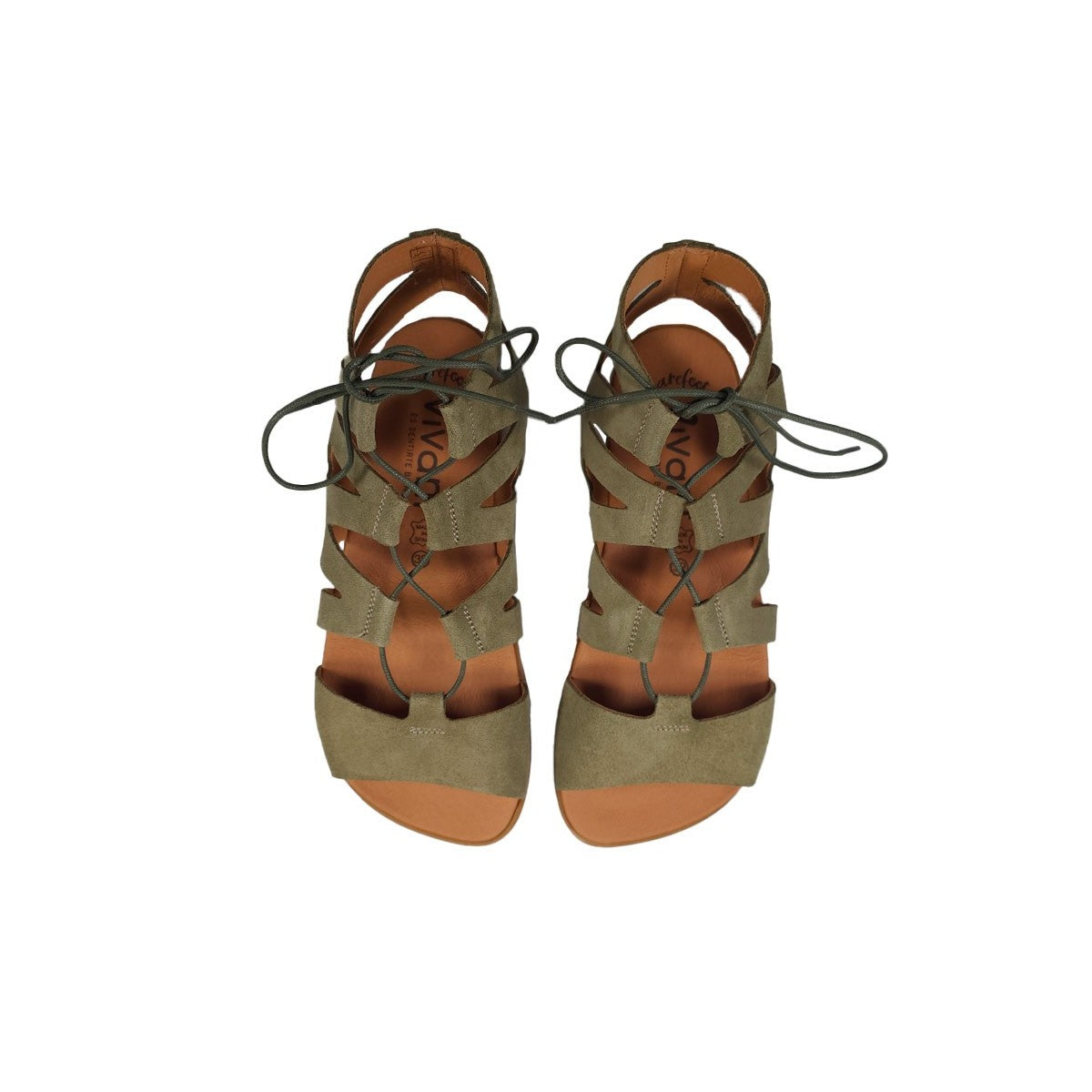 Sandalias Barefoot Adulto Vivant - Savia Serraje Kaki