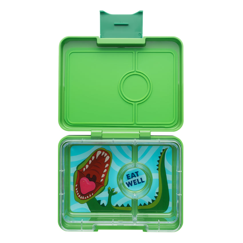 Fiambrera Yumbox Snack Dinosaur Jurassic Green